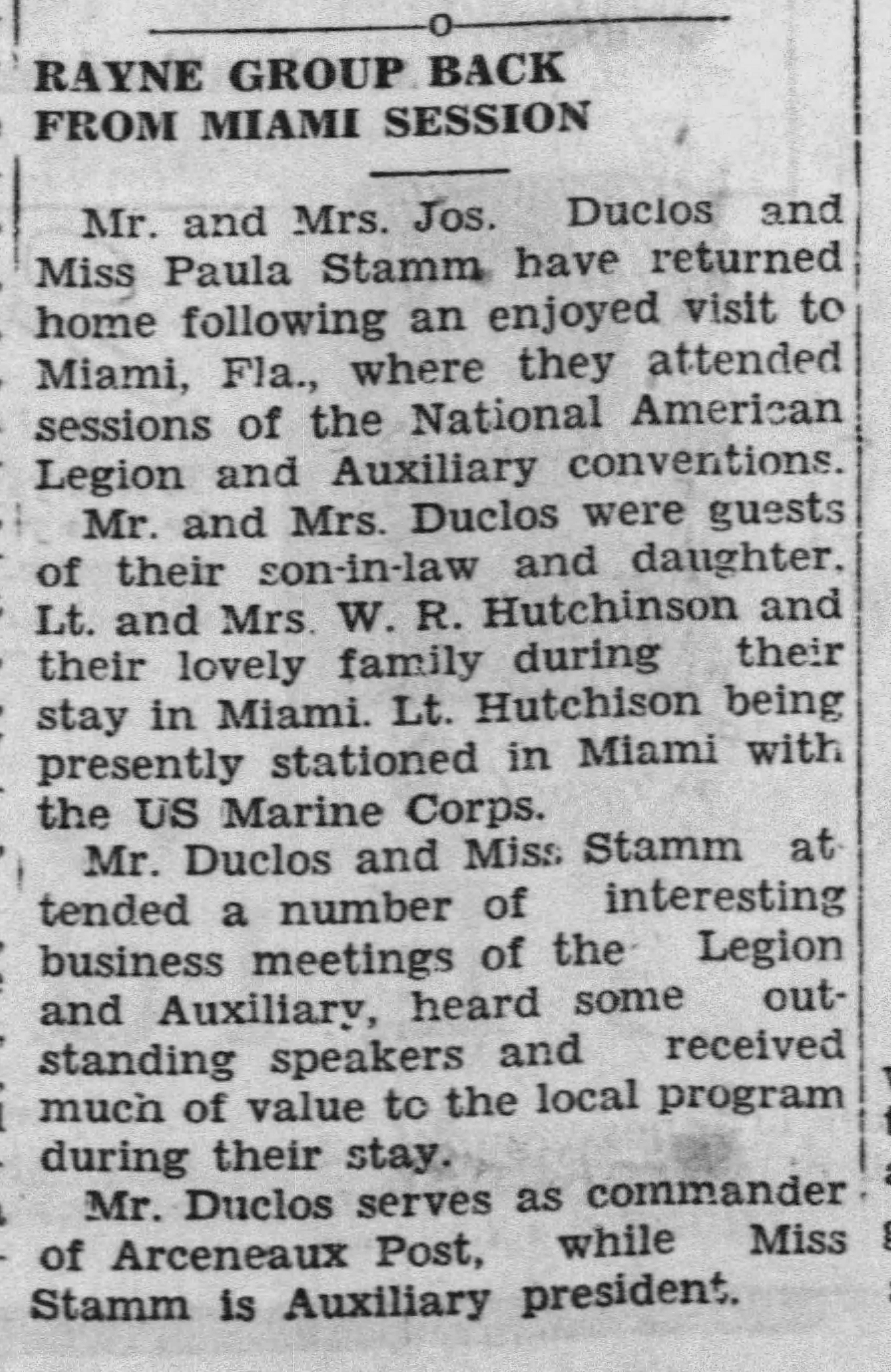 ReferencesUSMCLegionThe_Church_Point_News_Tue__Oct_30__1951_