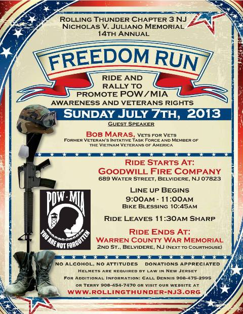 Freedom Run - Rolling Thunder - Chapter 3 - Belvidere, NJ