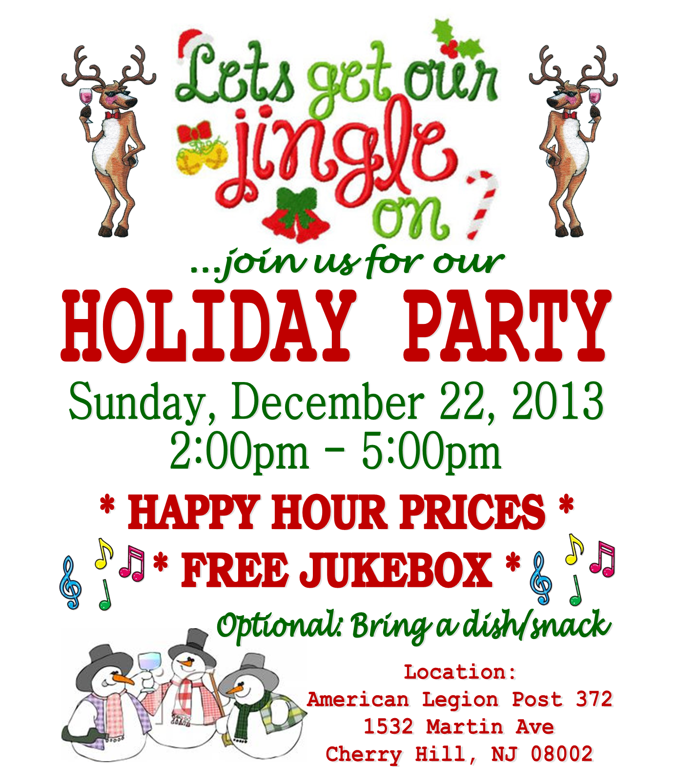 Holiday Party - at the Legion Cherry Hill