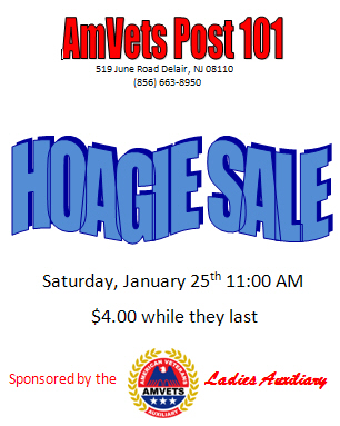 AMVETS Post 101 Ladies Auxiliary Hoagie Sale