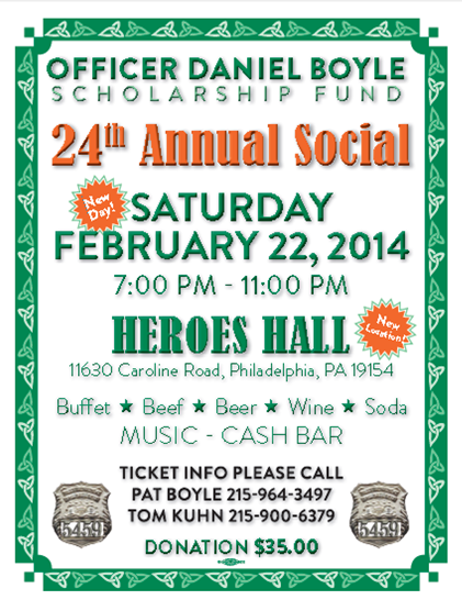 Officer Daniel Boyle Scholarship 24th Annual Social