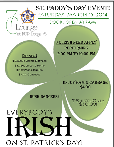 St Paddys Day at FOP Philadelphia