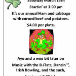 Annual Ham & Cabbage - St Patricks - Amer Legion