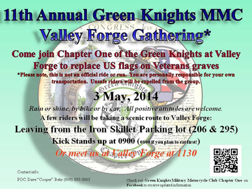 Flag Veterans Graves - Green Knights MC and friends