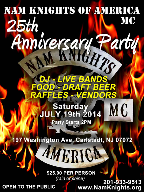 Nam Knights MC Anniversary Party - Open to Public