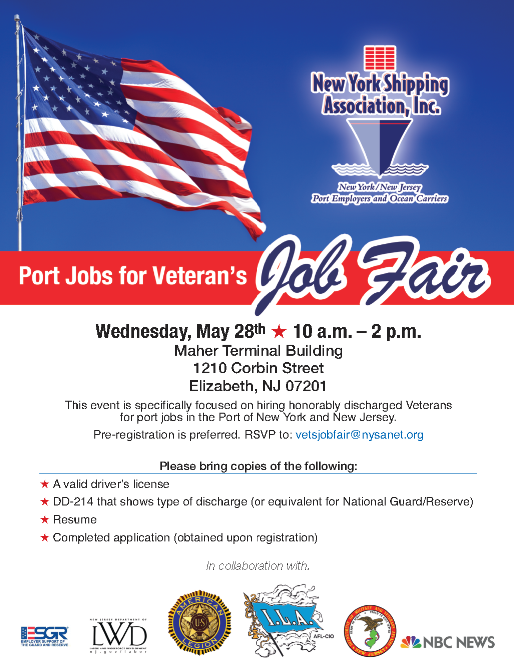 Veterans Job Fair Port of NY & NJ Hiring 300 Vets for Port Jobs