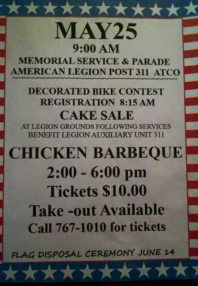 Memorial Day Parade/BBQ - Amer Leg Atco