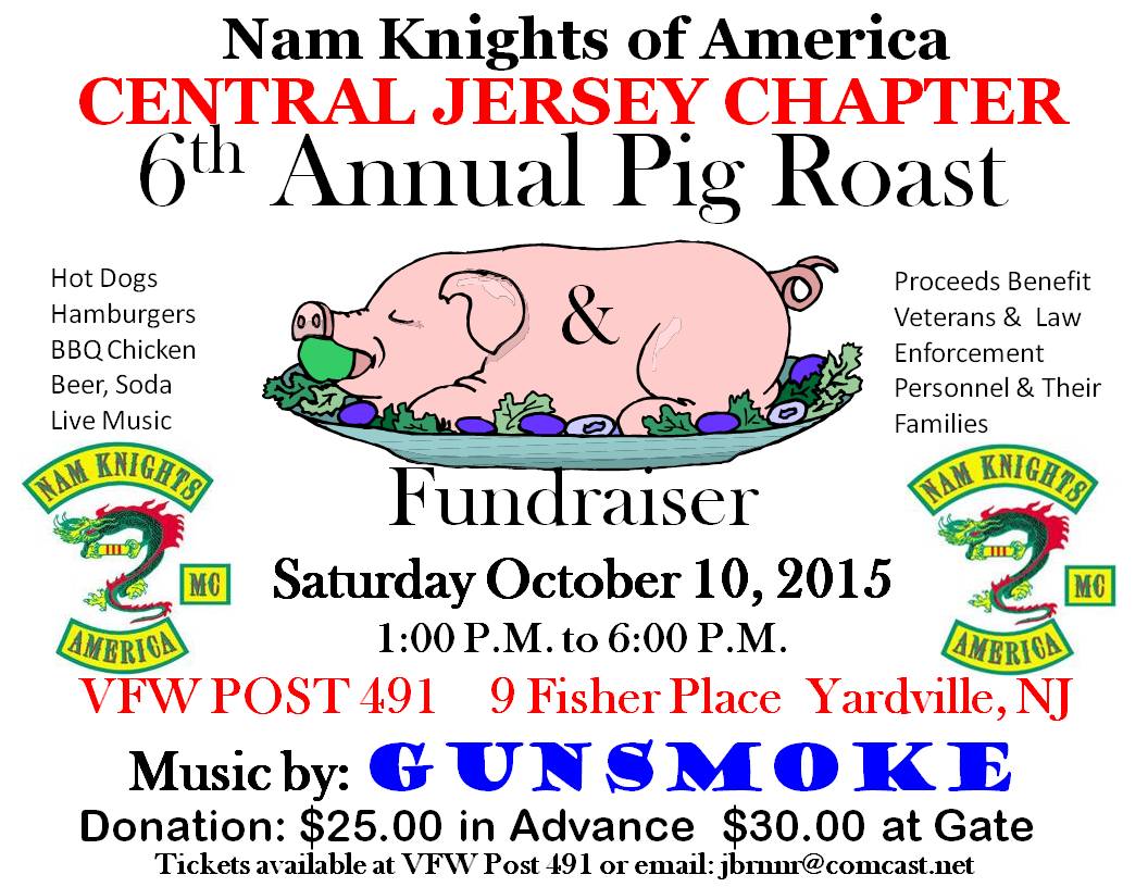 6th Annual Pig Roast & Fundraiser - CJ Nam Knights