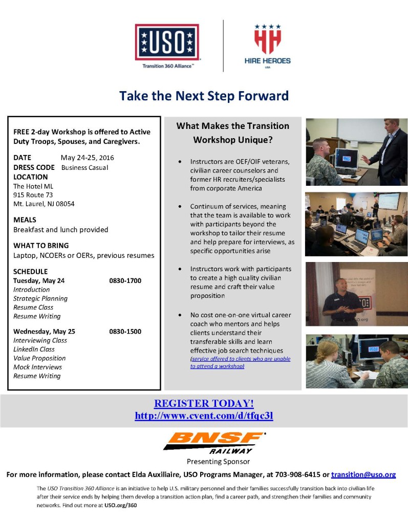 Workshop Flyer - Fort Dix - May 24-25