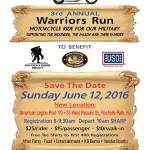 Warriors Run Motorcycle Ride for our Military - Amer Leg Rochelle Park
