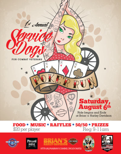 1st Annual Service Dogs for Combat Vets Poker Run