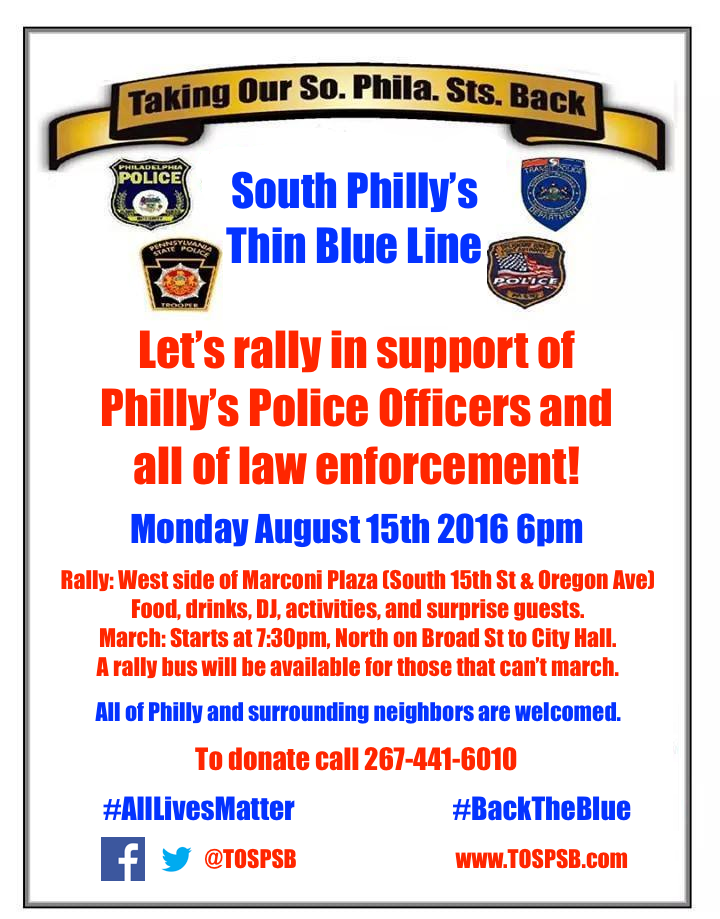 South Philly's Back The Blue Line Rally & March