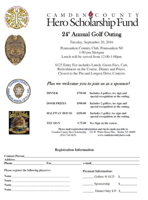 Camden County Hero Scholarship Fund’s 24th Annual Golf Outing