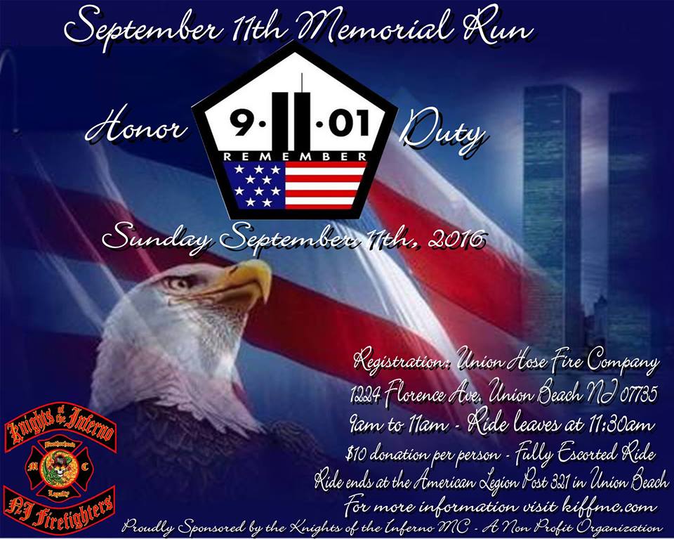 September 11th Memorial Run - Knights of Inferno MC