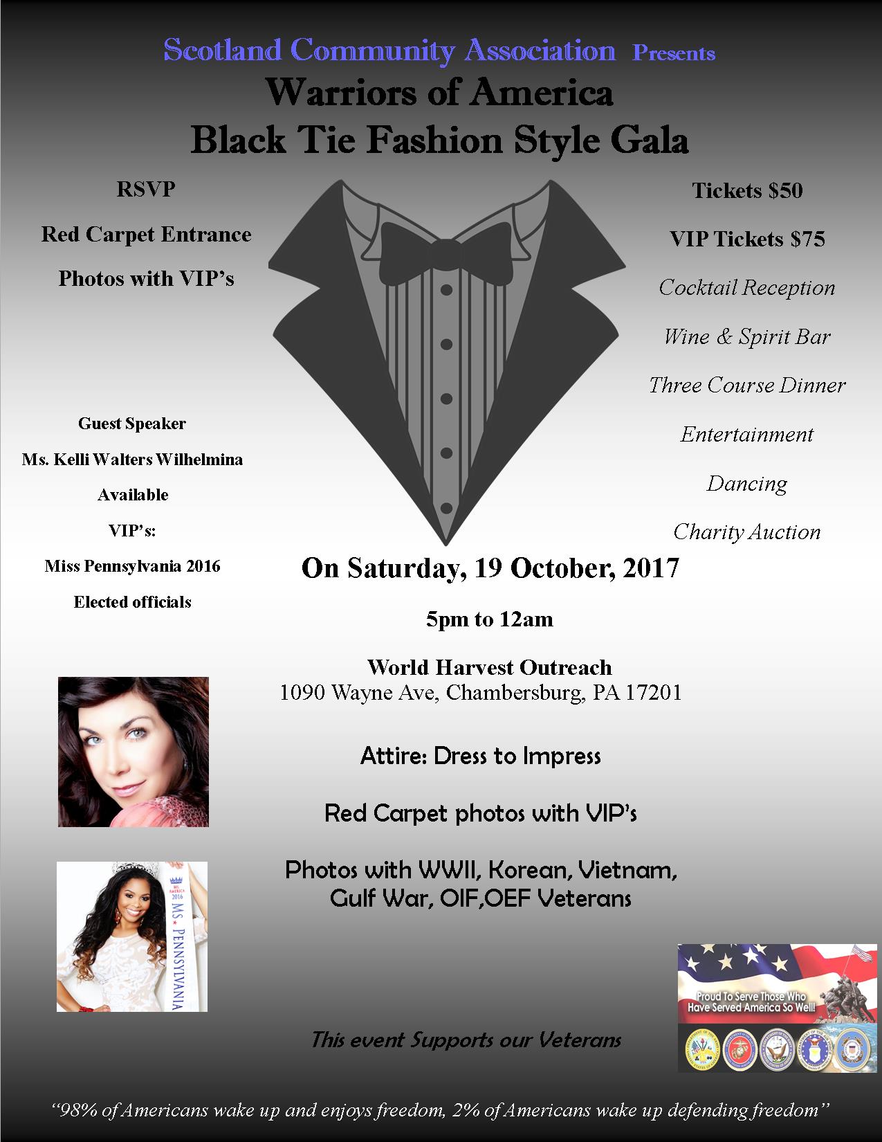 Black Tie Fashion Style Gala