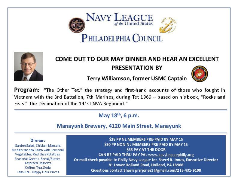 Navy League Dinner & Presentation by Terry Williamson