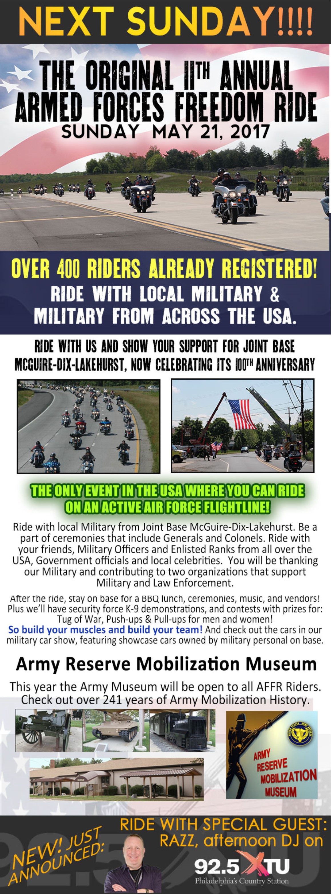 11th Annual Armed Forces Freedom Ride
