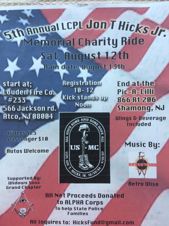 5th Annual Lcpl Jon Hicks Ride