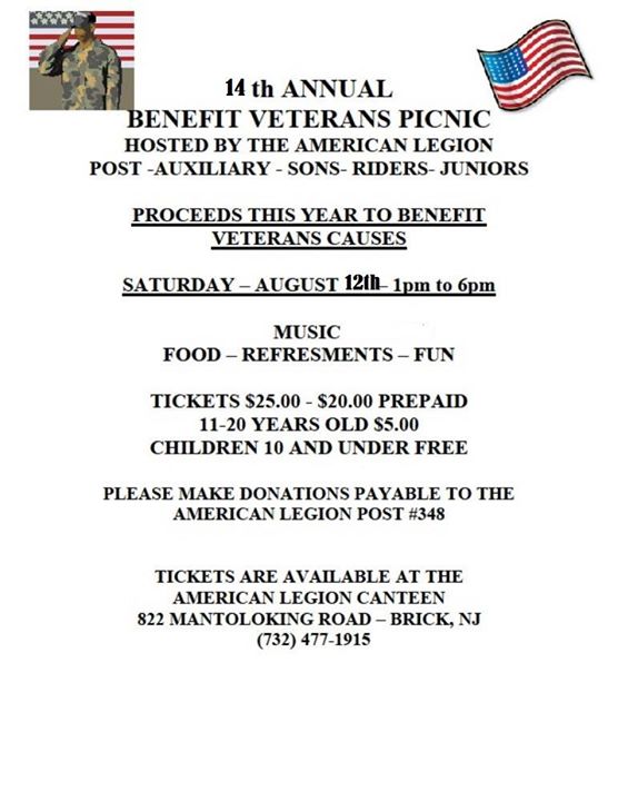 2017 14th Annual Veterans Benefit Picnic