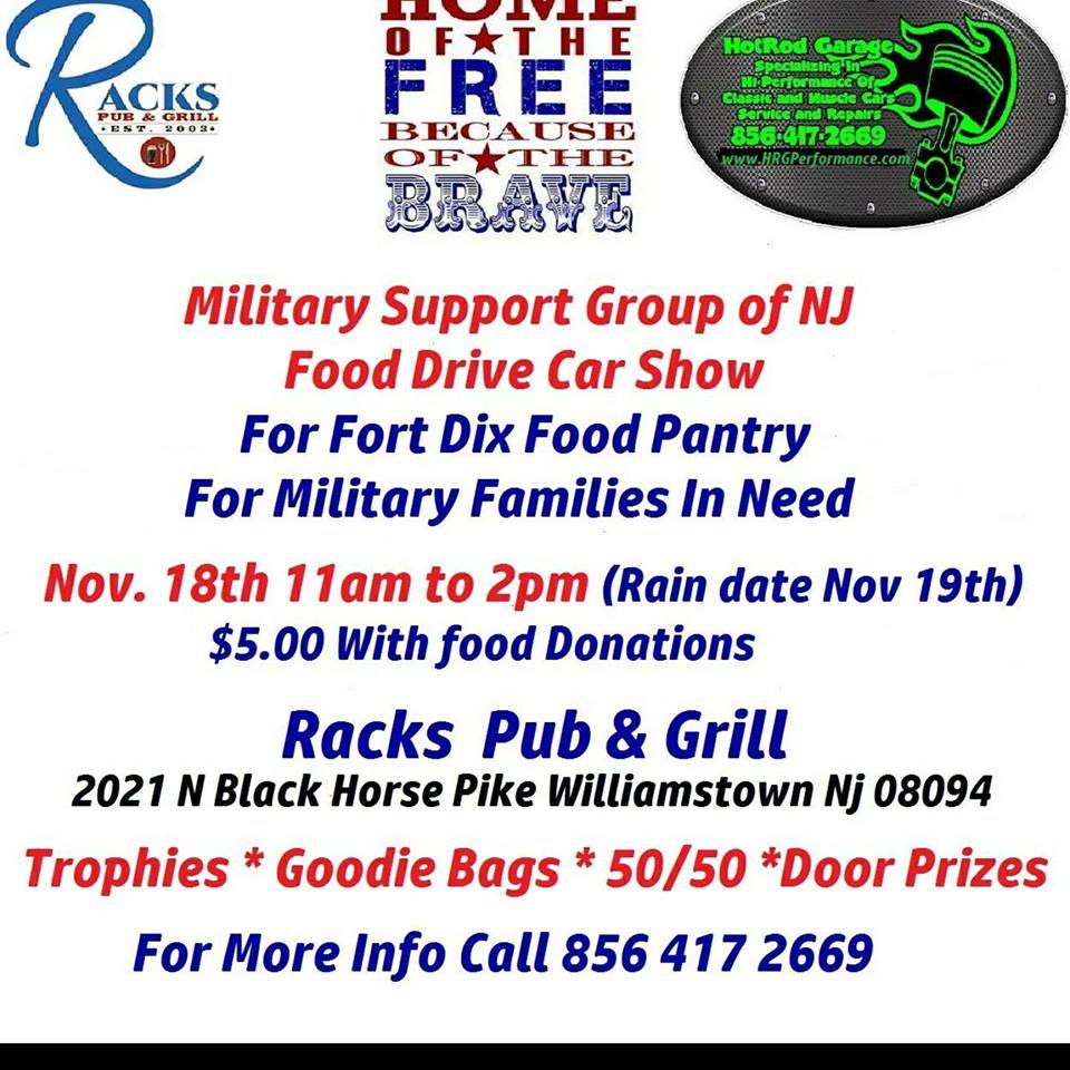Military Support Group of NJ Food Drive Car Show