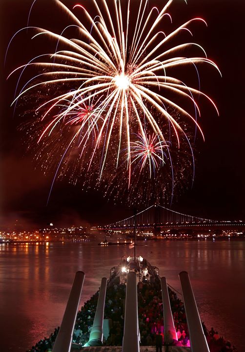 Watch New Year's Eve Fireworks from the Battleship
