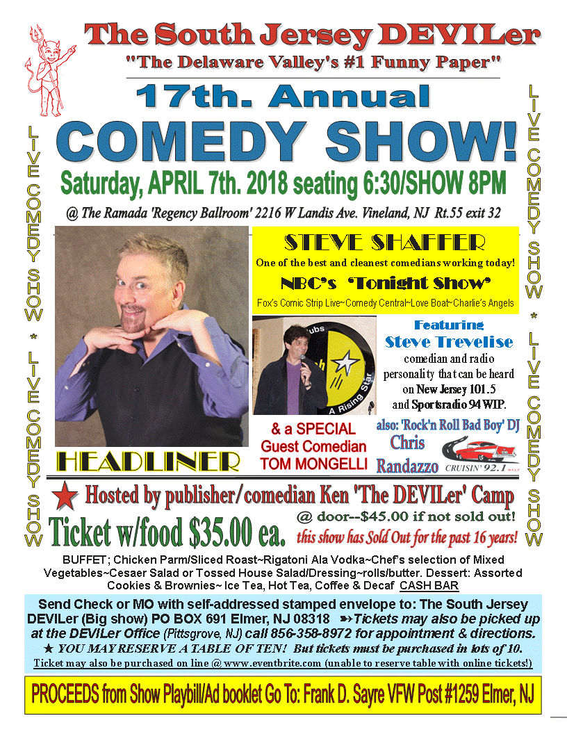 The South Jersey DEVILer's 17th. Annual Comedy Show