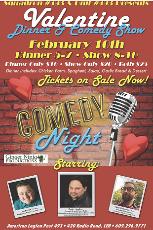 2018 Valentine’s Dinner and Comedy Show