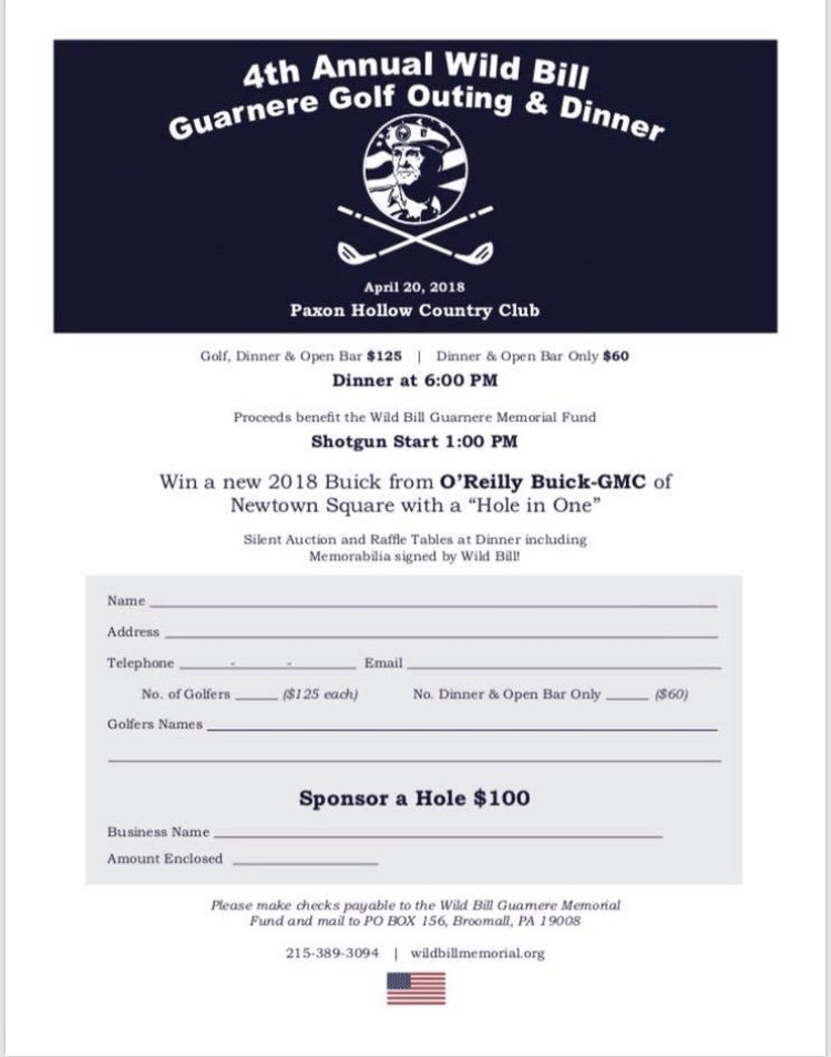 4th Annual Wild Bill Guarnere Golf Outing & Dinner