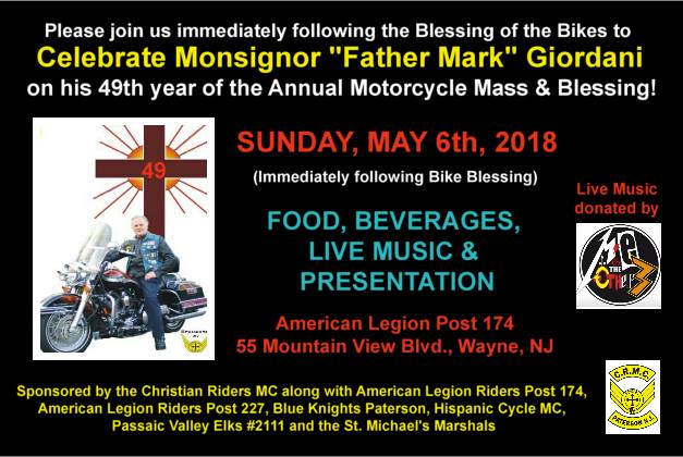 Annual Motorcycle Mass & Blessing to CELEBRATE Monsignor "Father Mark" Giordani