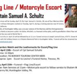 Funeral, Escort/Flag Line Cpt Samuel Schultz killed in training accident