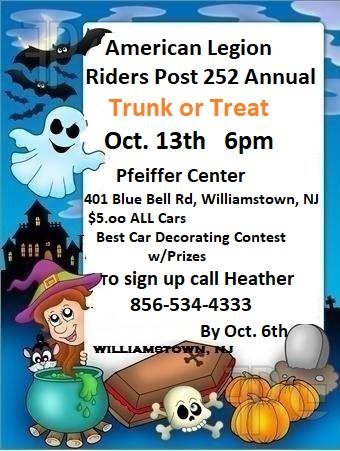 American Legion Riders Post 252 Annual Trunk or Treat