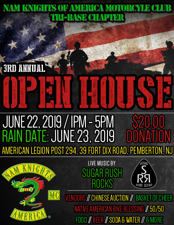 Nam Knights of America Motorcycle Club, Tri-Base Chapter 3rd Annual Open House & Fundraiser