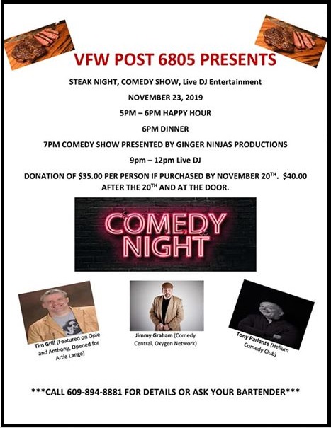 VFW Comedy Night and Steak Dinner