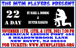 Premier of theatrical play, "22 A Day"