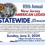 89th Annual NJ American Legion Statewide Services, Parade and Social